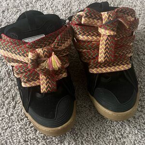 Colorful Zigzag High-Top Sneakers